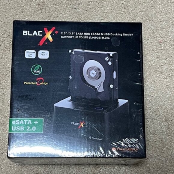 Thermaltake ST0005U BlacX Dual SATA HDD Compact Docking Station NEW - Picture 2 of 6